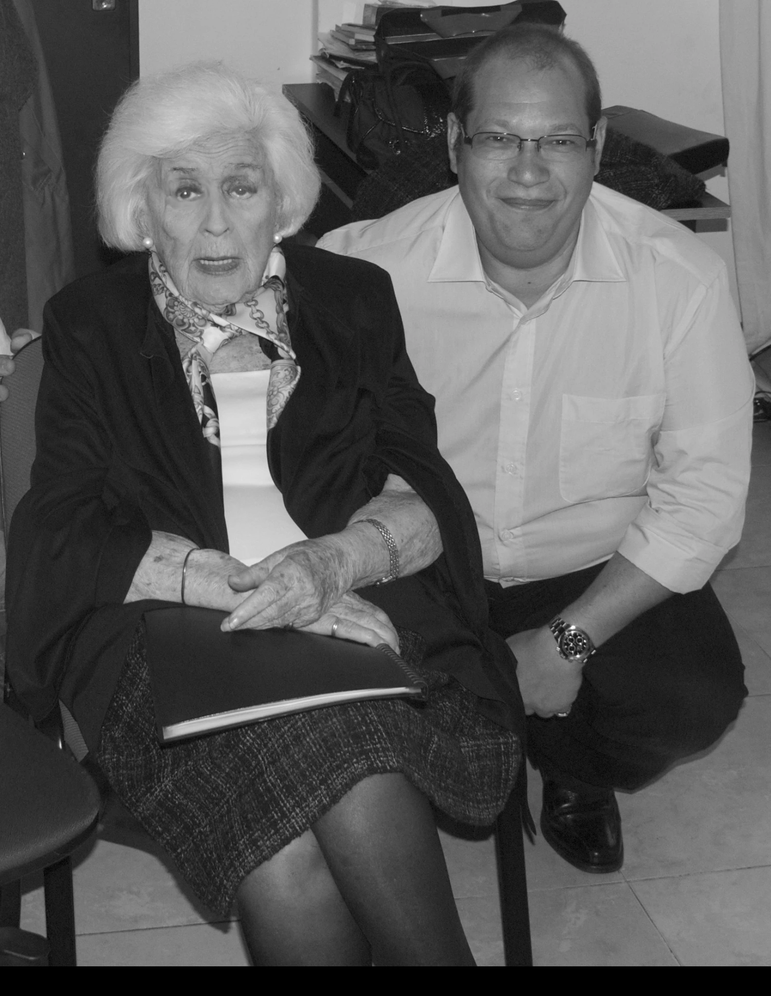 Ricardo Rosenblatt junto a China Zorrilla durante la grabación de Otra vida
