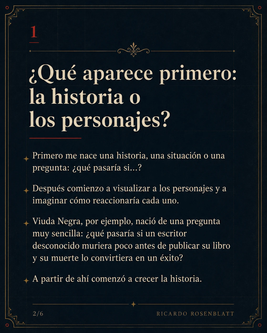 ¿Cómo nace una novela? · tarjeta 2
