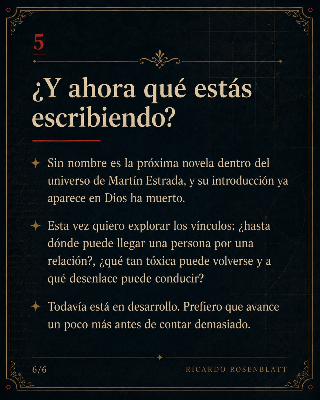 ¿Cómo nace una novela? · tarjeta 6