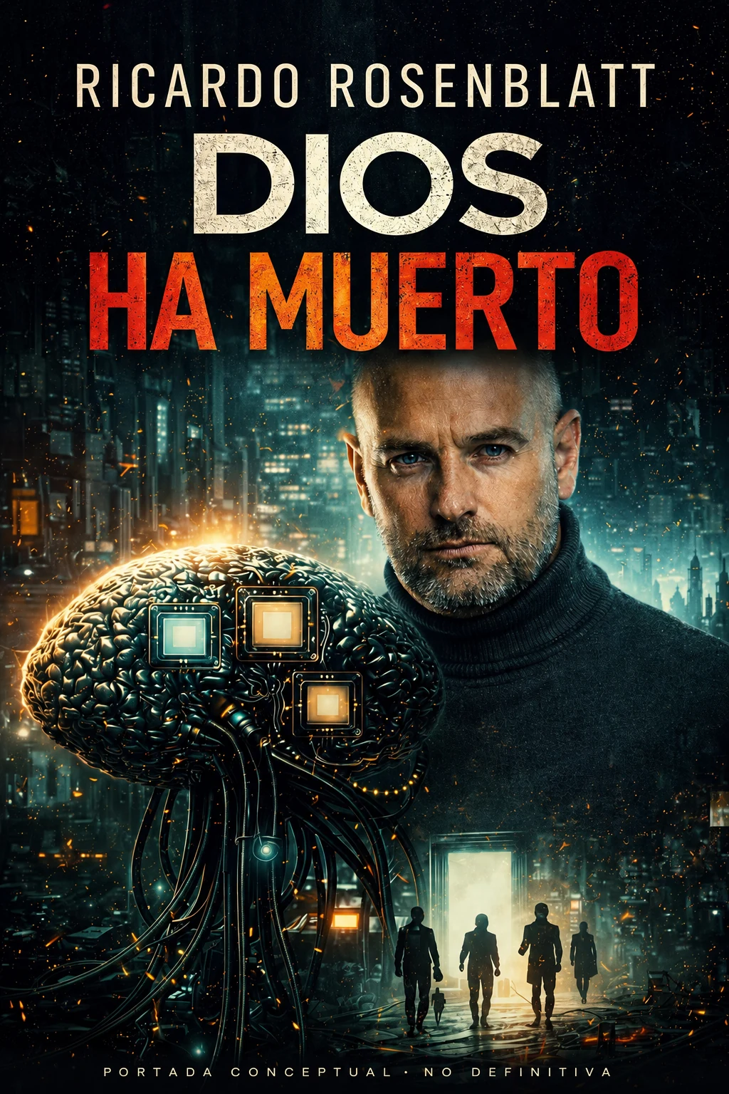 Portada conceptual de Dios ha muerto