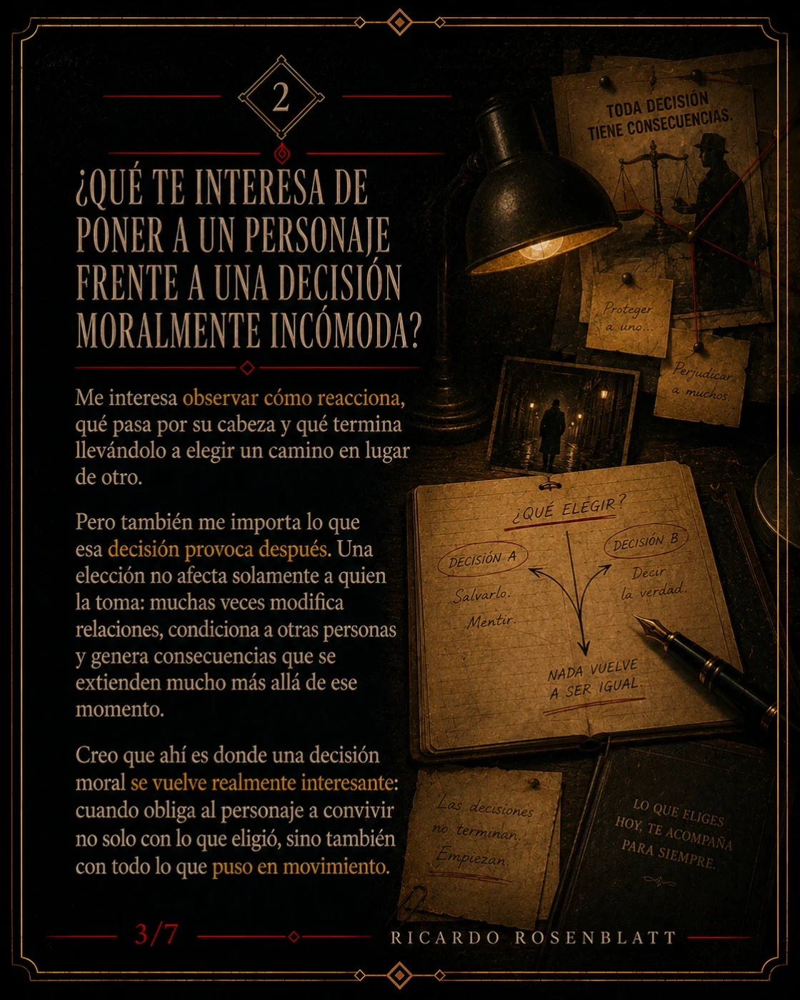 Detrás del thriller. · tarjeta 3