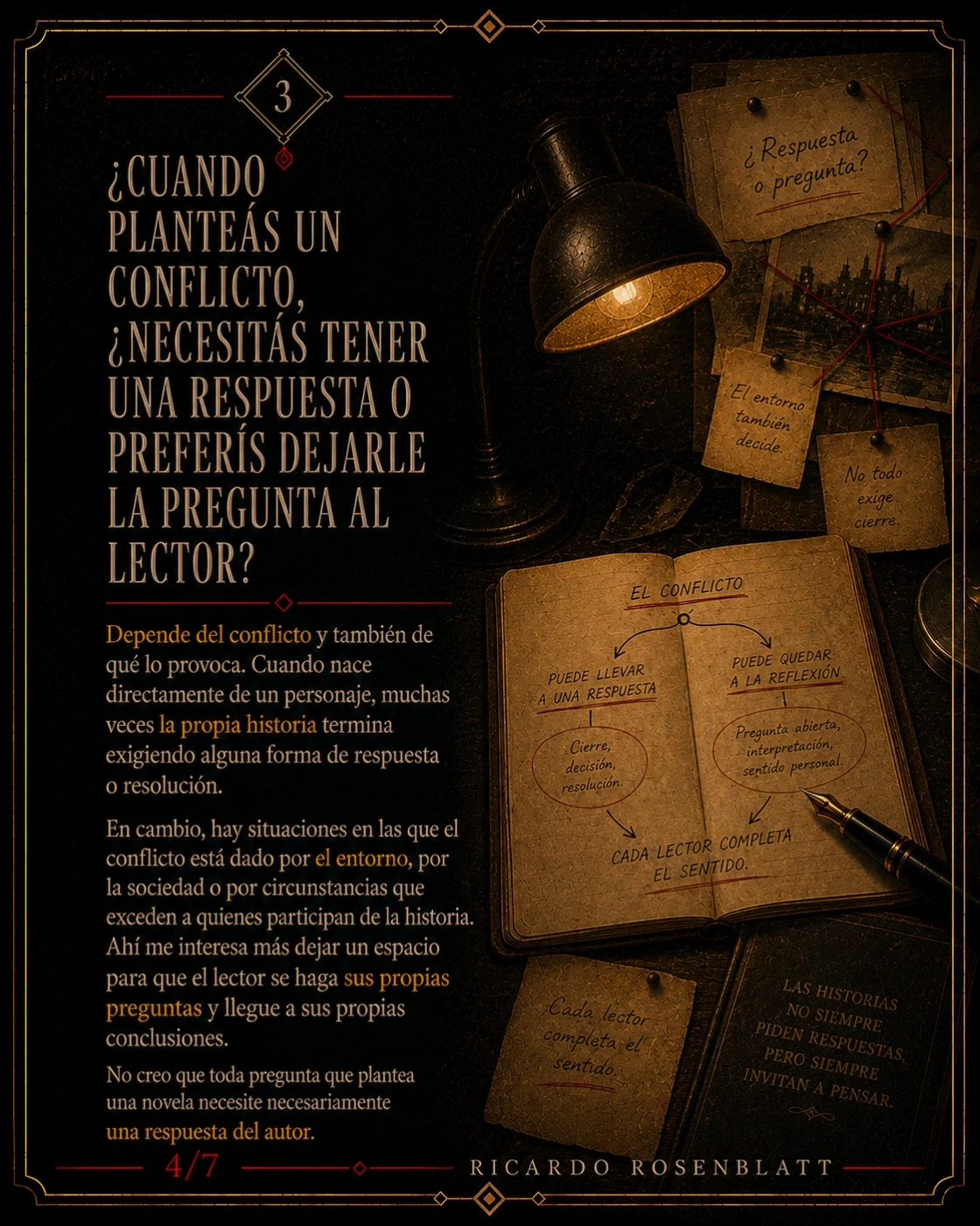 Detrás del thriller. · tarjeta 4