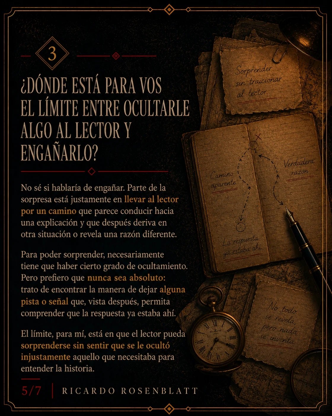 Lo que el lector no ve. · tarjeta 4