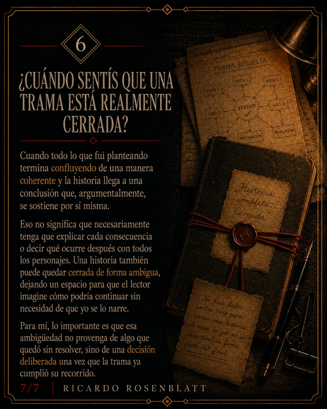 Lo que el lector no ve. · tarjeta 7